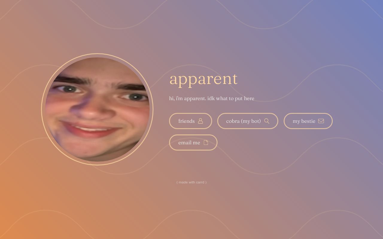 Carrd profile picture for @apparent